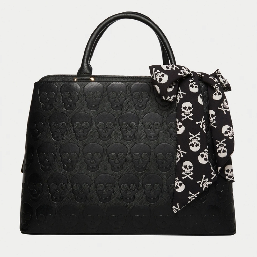 Betsy Johnson Skulltastic Satchel Skull Purse